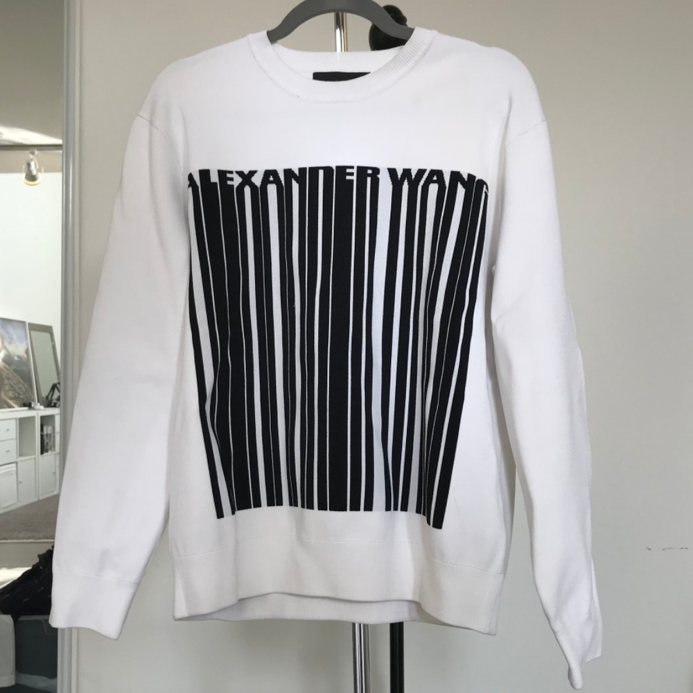 Alexander Wang Barcode Crew Neck Sweatshirt